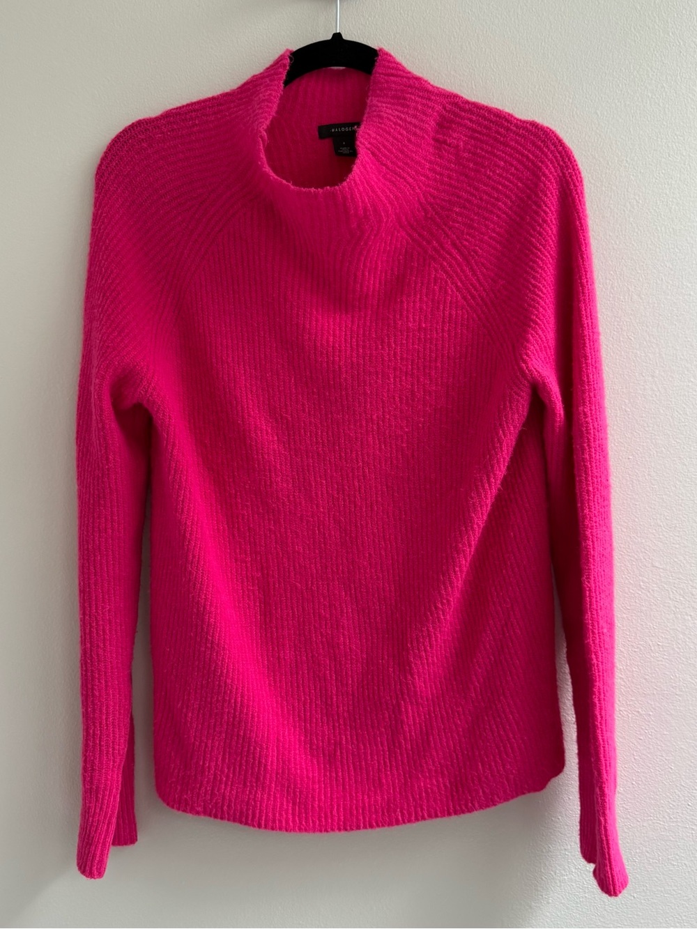 Halogen hot pink mock neck sweater